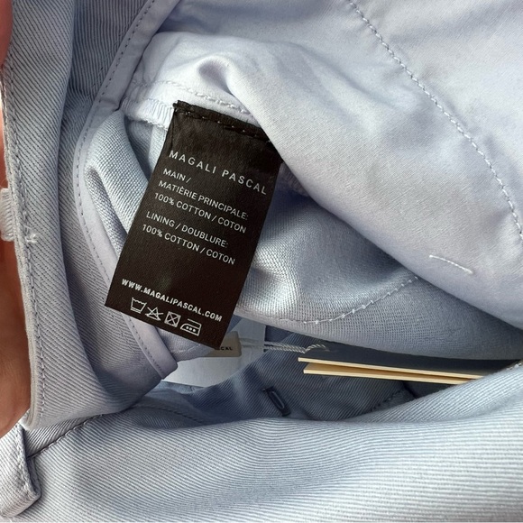 Magali Pascal NWT Women's Blue High Waist Cuffed Shorts size Small - Picture 5 of 6